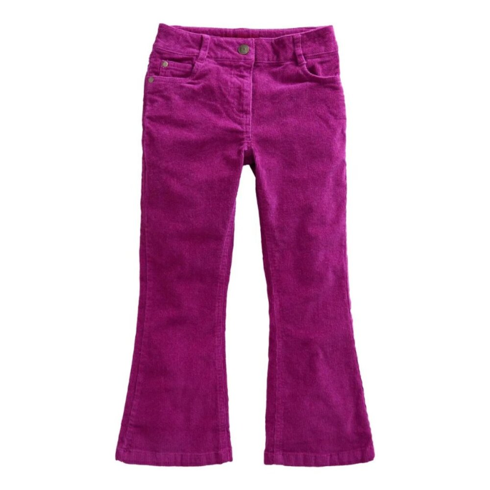 Girls' Magenta Corduroy Flare Pants
